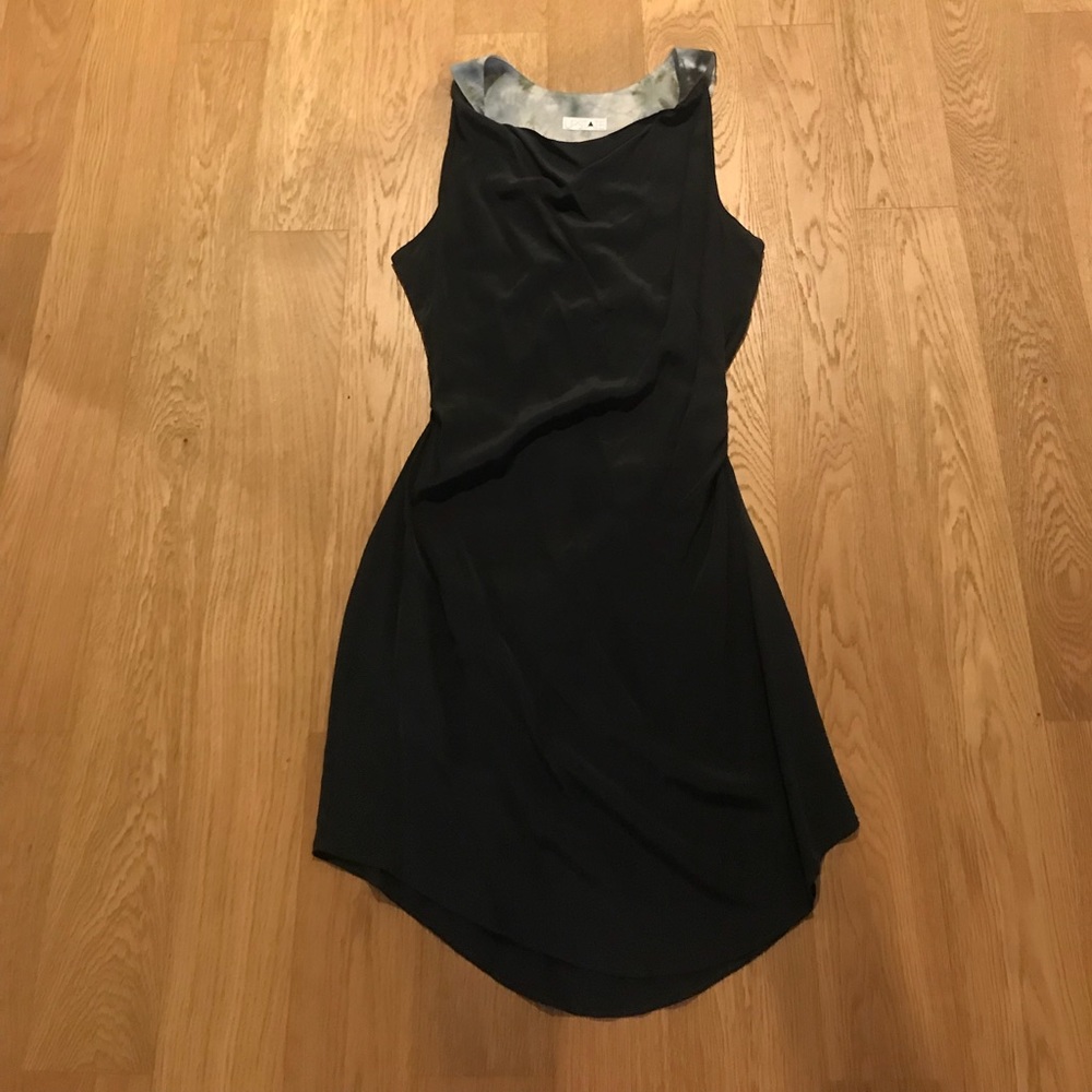 Upstate black dress with tie- die back